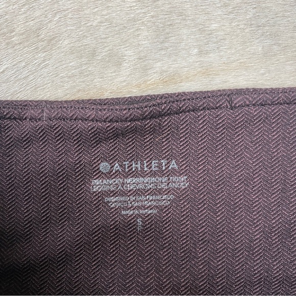 Athleta Delancey Herringbone Tight / Leggings in Brown Chevron - Picture 4 of 6